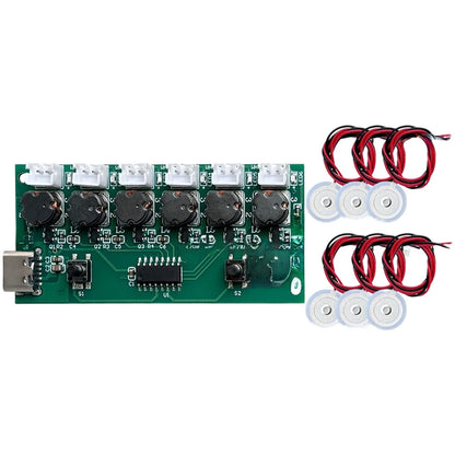 6-Nozzle Mist Humidifier Module with LED Indicator for Hydroponics