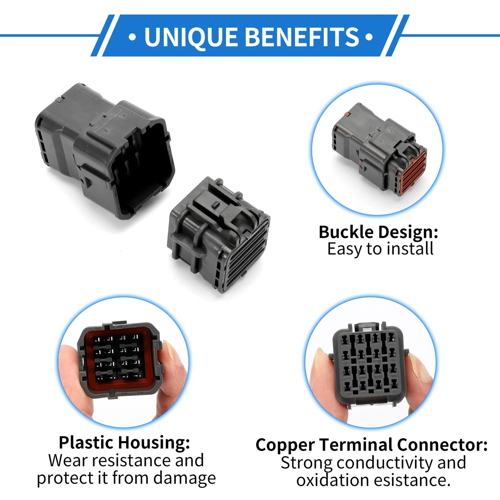 16 Pin Wiring Harness Connector Plug for Hyundai (1 Set 2006–2021)