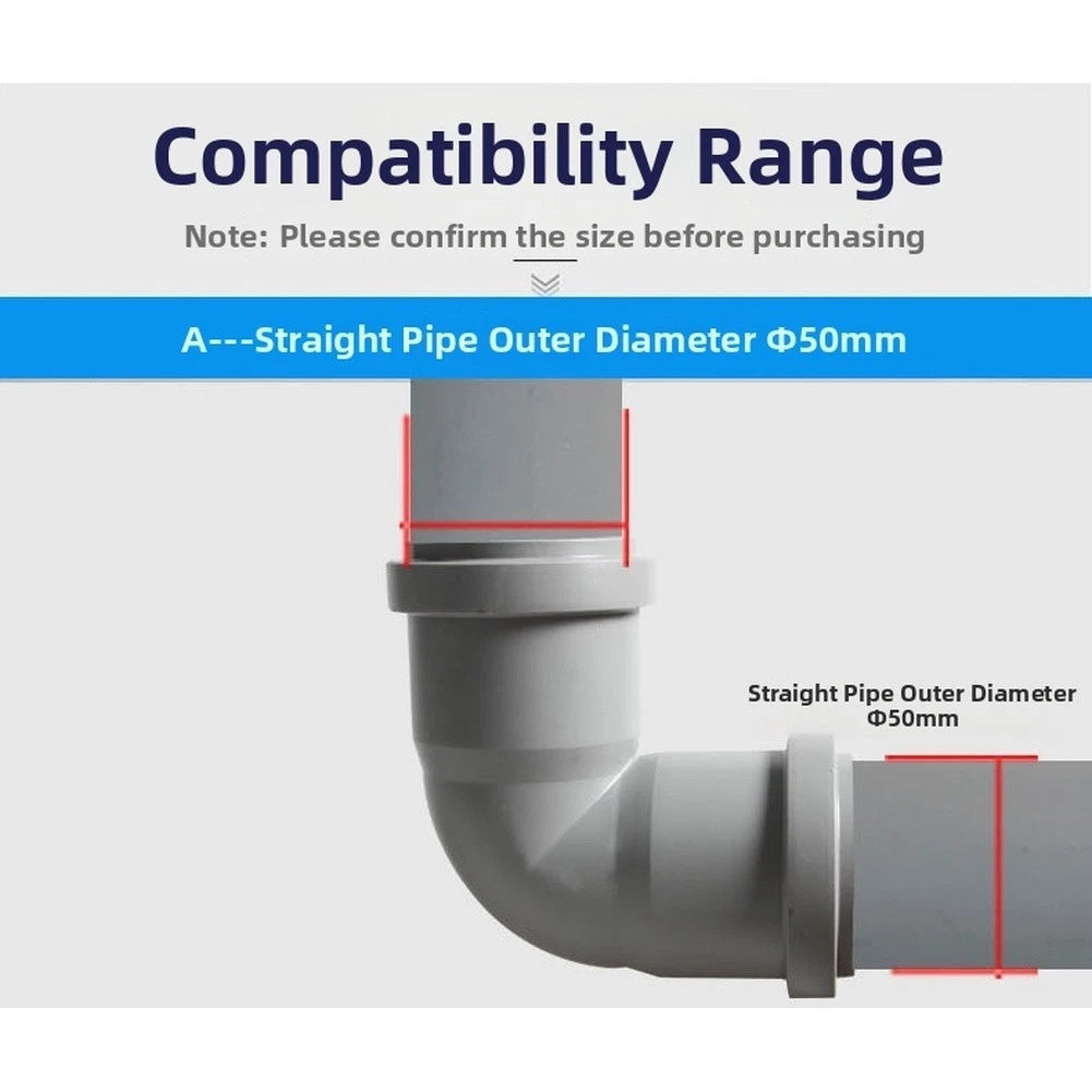 50mm Drainage Pipe Elbow 90deg Bend Push Fit Tool Installation