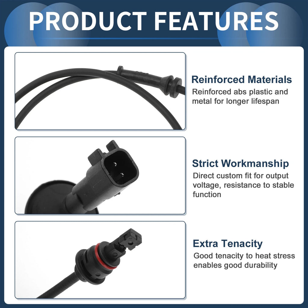 ABS Wheel Speed Sensor Rear Replacement for Chrysler Grand Voyager (2008–2018)