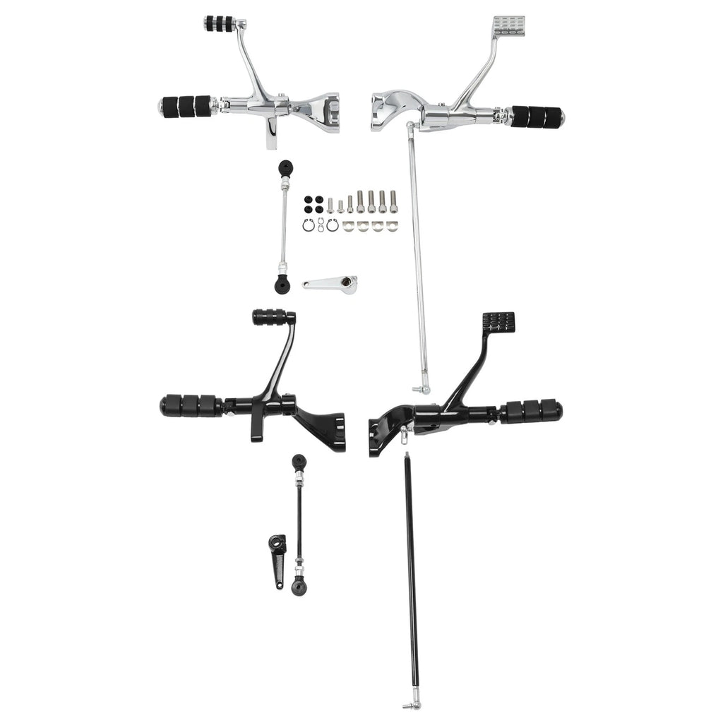 Forward Control Pegs Lever Linkage for Harley Sportster (2004–2013) Chrome/Black