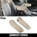 Microfiber Leather Front Seat Armrest Cover Beige for Honda CRV (2007–2009)