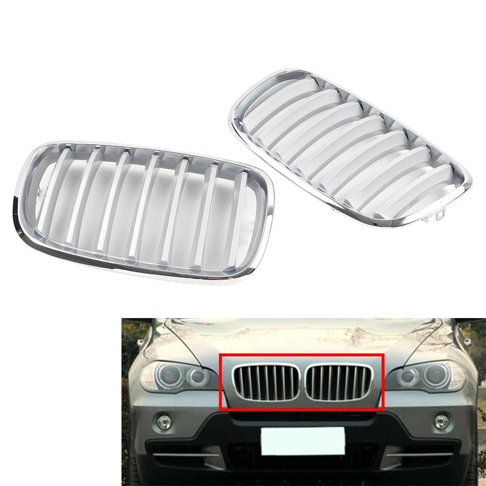 Front Upper Bumper Mesh Grille for BMW X5 E70 X6 E71 (2008–2013)