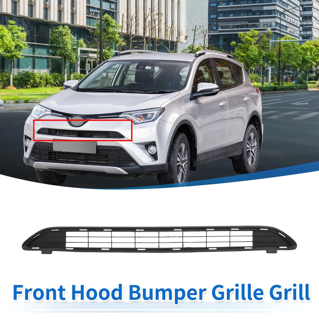 Front Hood Bumper Grille with Hole for Toyota RAV4 LE (2016–2018)