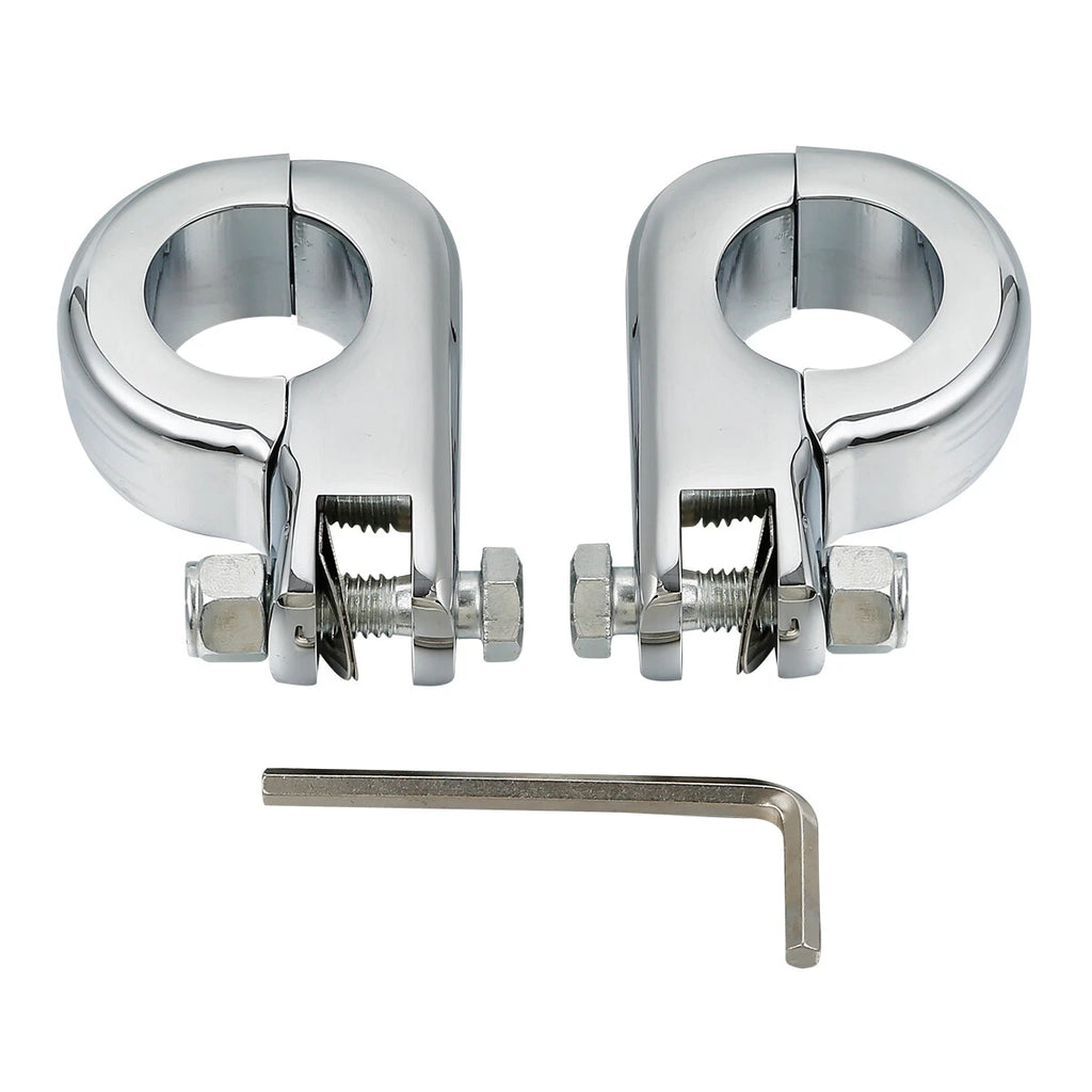 Chrome 1.25" Foot Pegs Mounting Kit for Harley