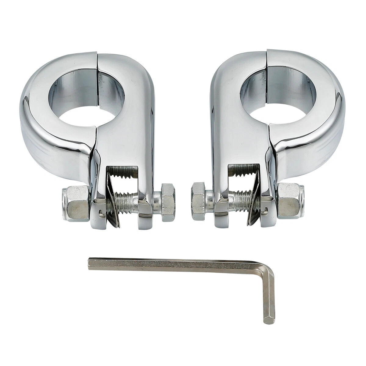Chrome 1.25" Foot Pegs Mounting Kit for Harley
