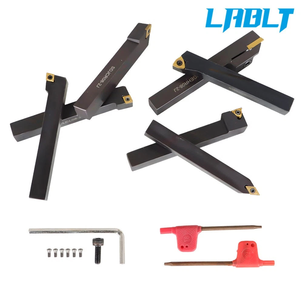 7X Carbide Indexable Turning Tool Bit Set for LABLT