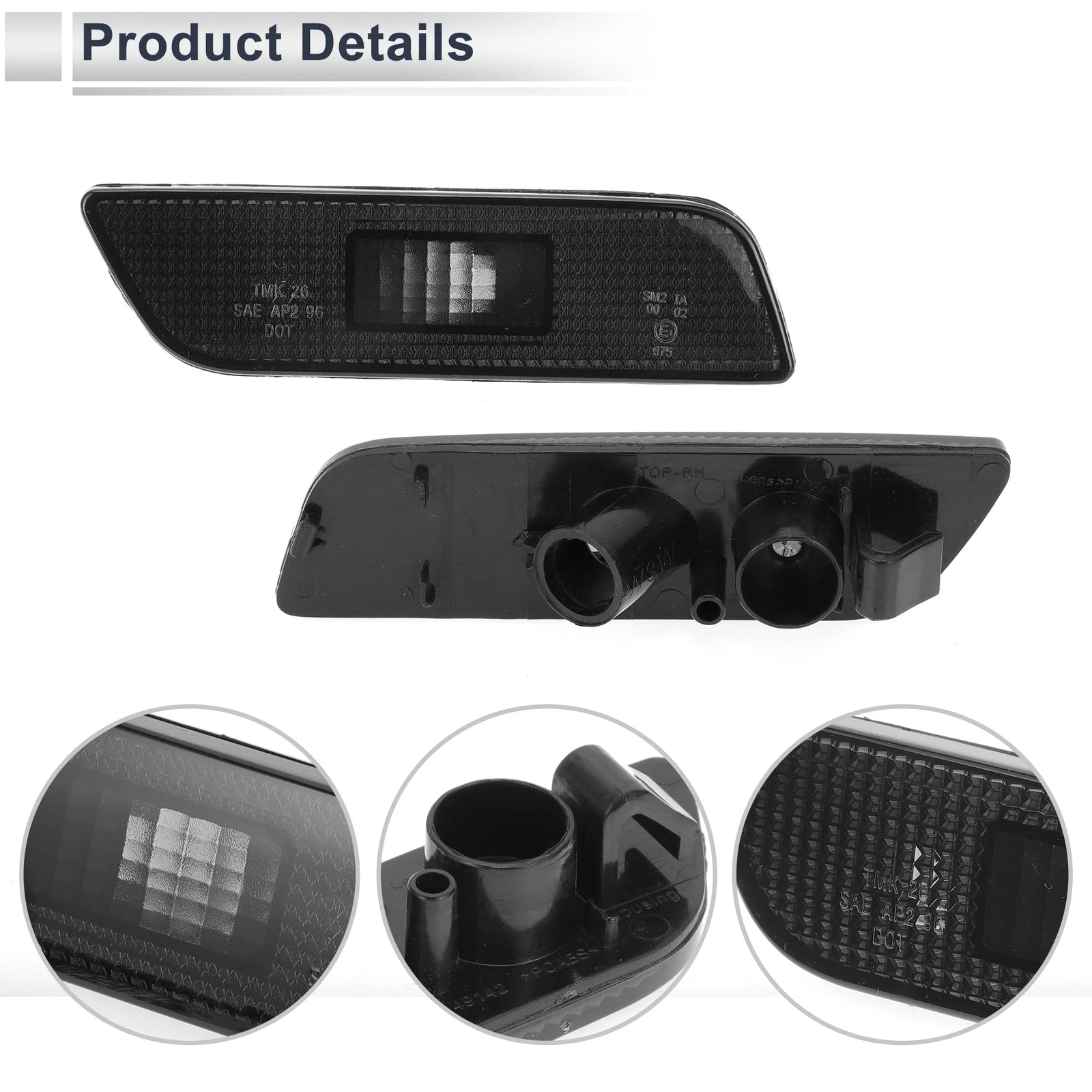 1 Pc Right Front Bumper Side Marker Light Cover for Volvo S80 (2002–2006)