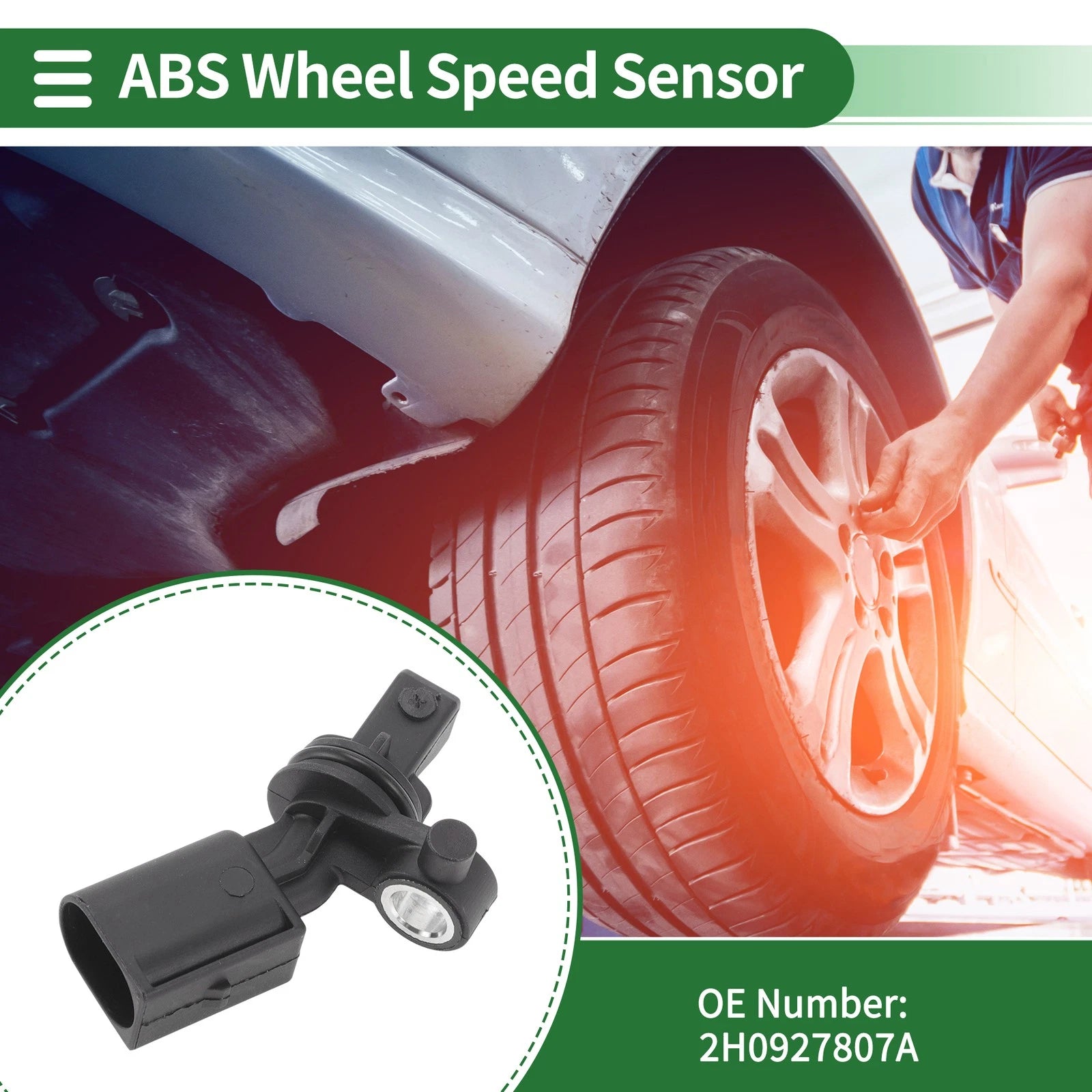 ABS Wheel Speed Sensor No.2H0927807A for Audi A3 (1996–2003) Rear Left