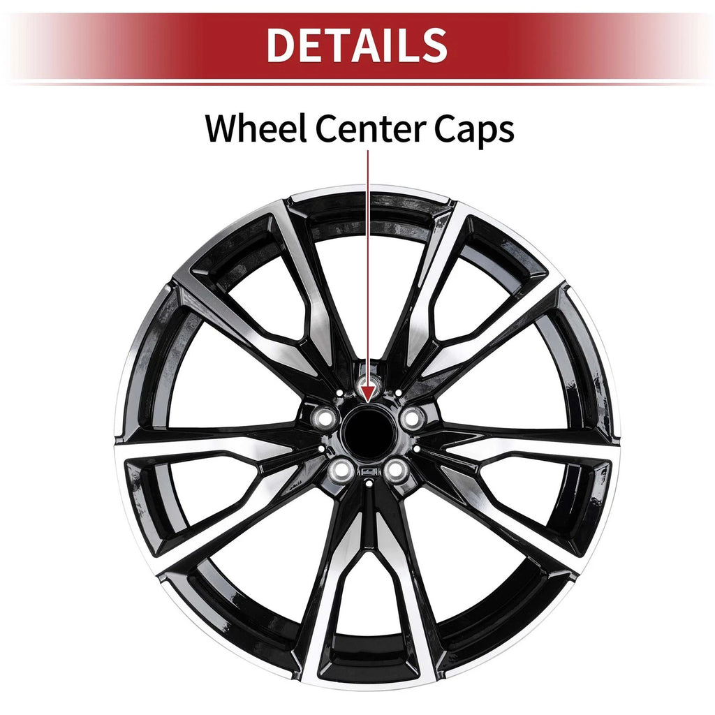 63mm Carbon Fiber Pattern Wheel Hub Center Caps Universal