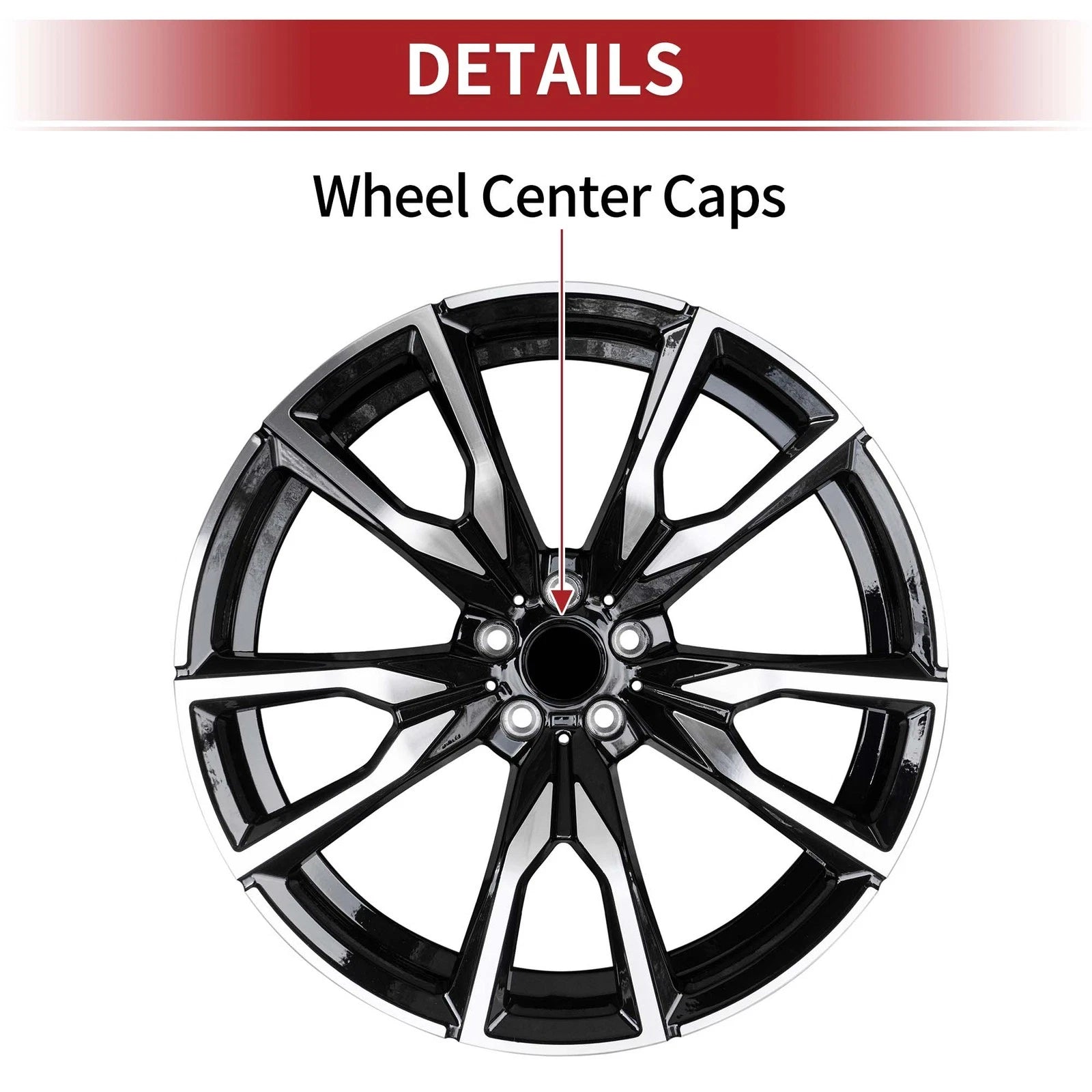 63mm Carbon Fiber Pattern Wheel Hub Center Caps Universal
