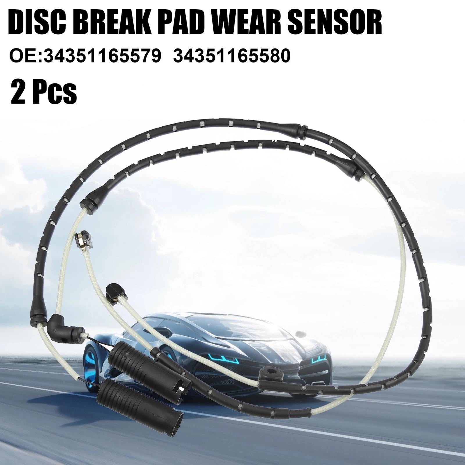 Brake Pad Wear Sensor Front Rear 2pcs for BMW X5 (2000–2006)