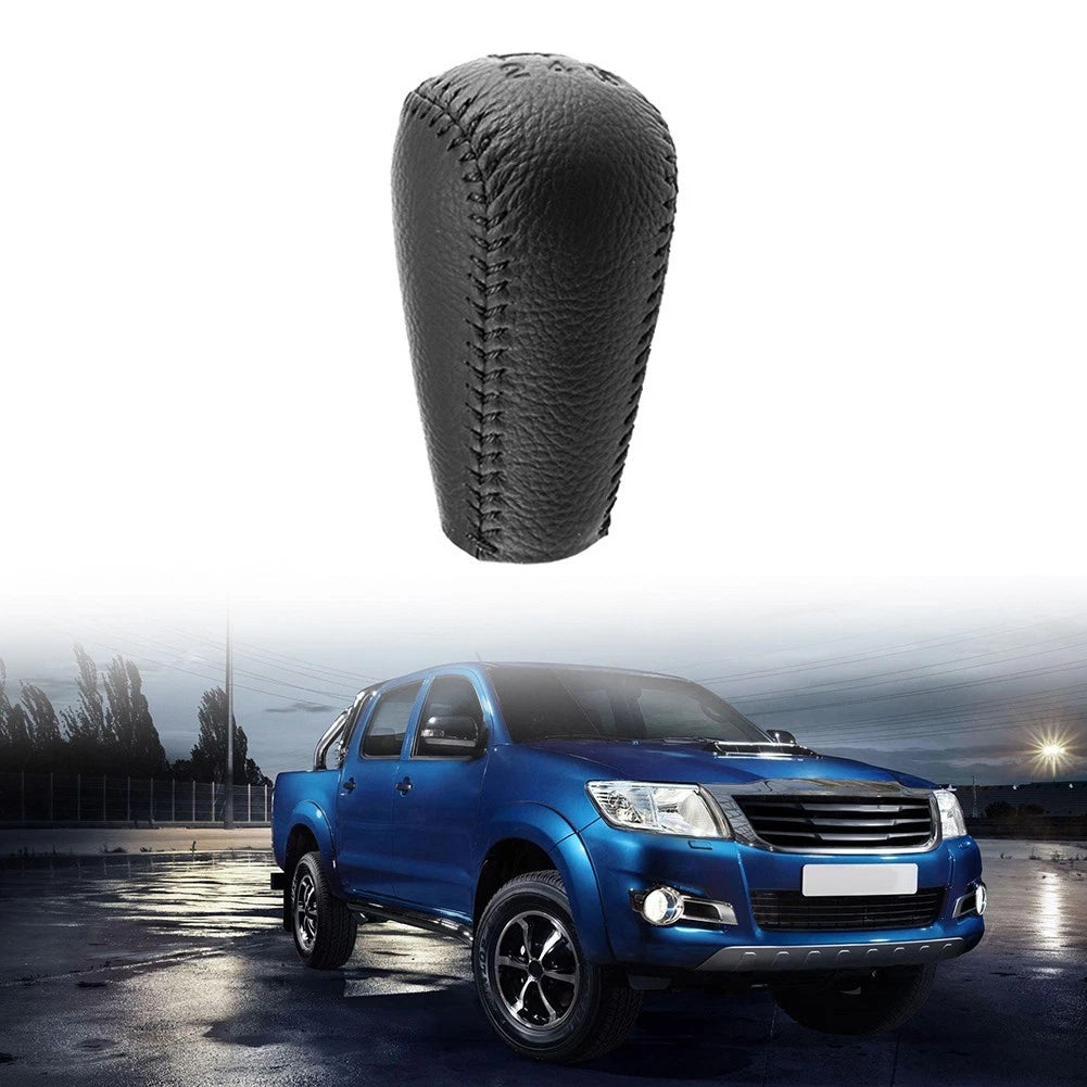Stylish Black Leather Gear Shift Knob for For TOYOTA SUV Models