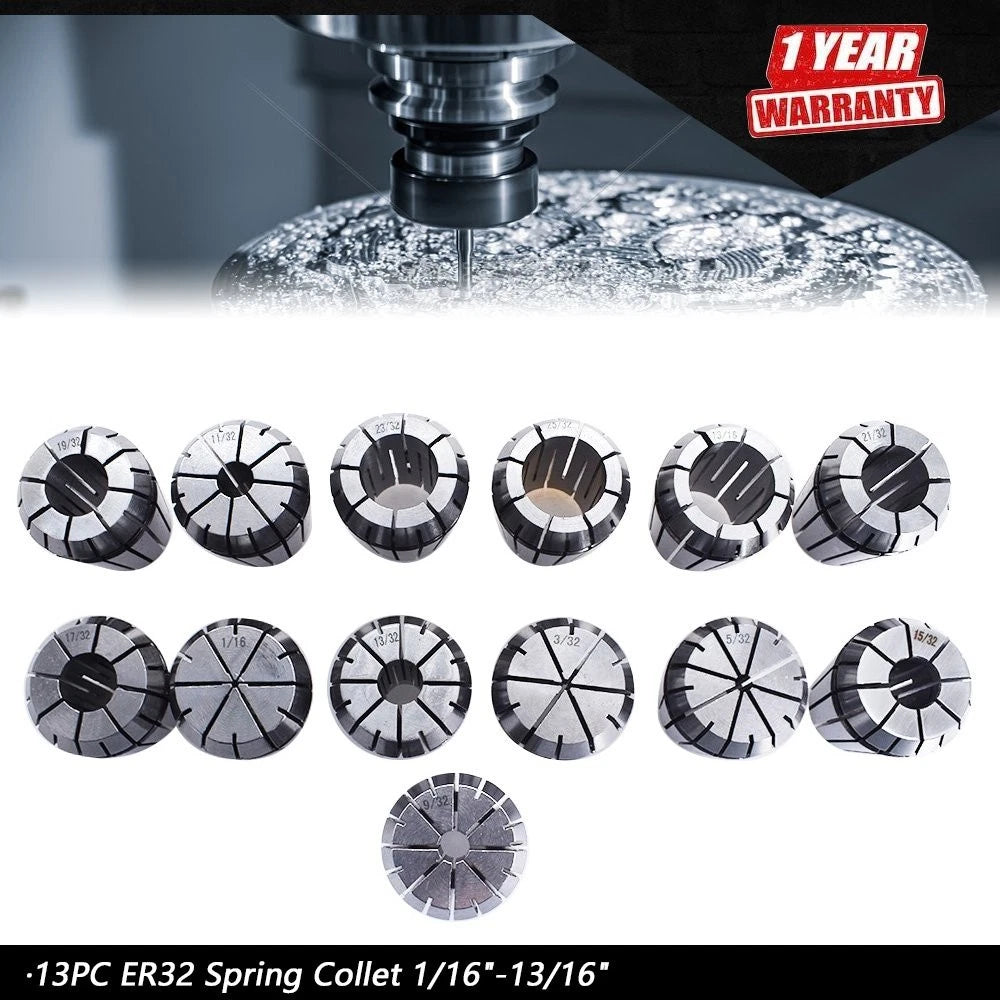13PC ER32 Spring Collet for CNC Milling Lathe Engraving Machine