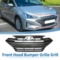 Front Upper Bumper Grille Replacement for Hyundai Elantra 2019–2020 Black