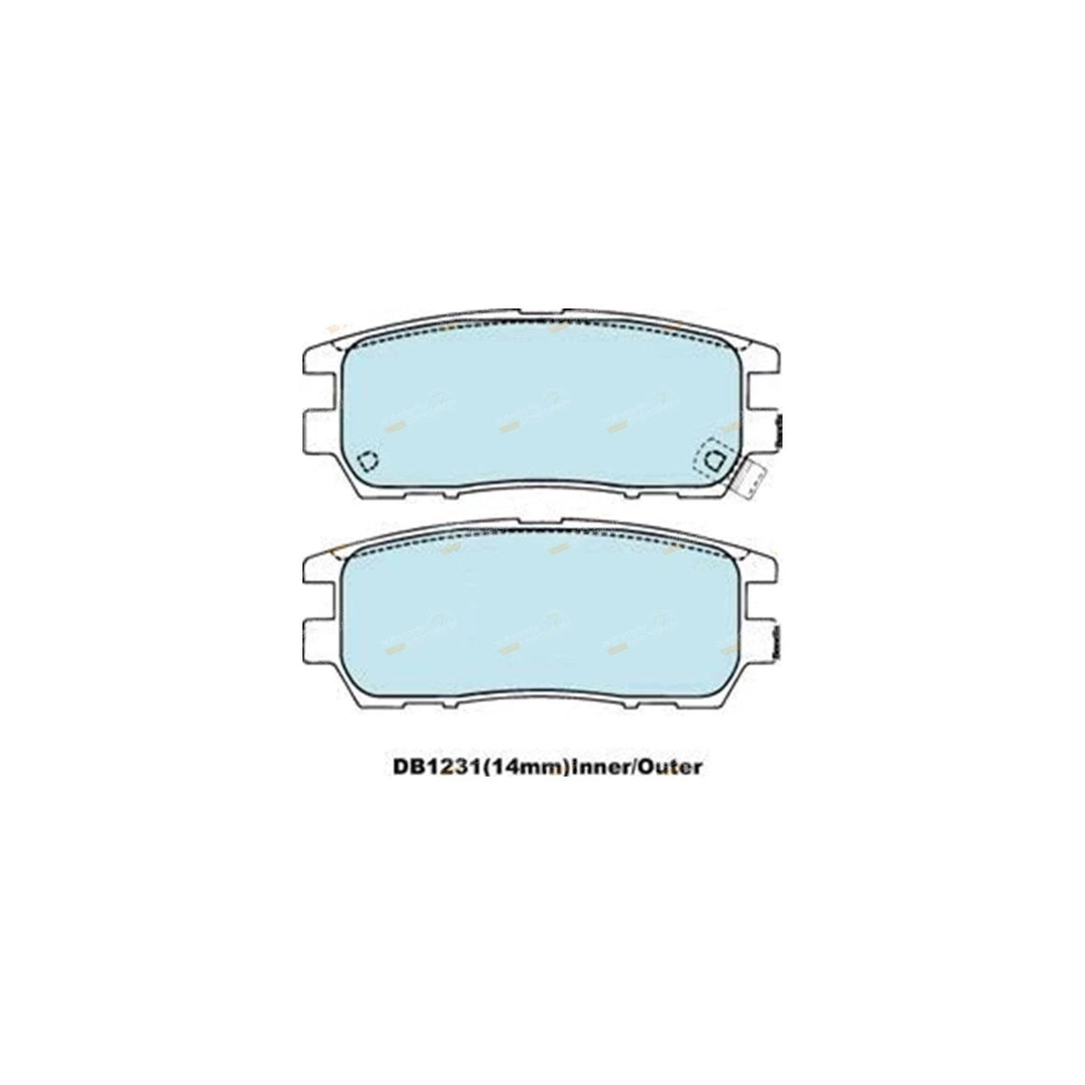 Set of 4 Bendix Rear Disc Brake Pads for Mitsubishi Nimbus UG (1998–2004)