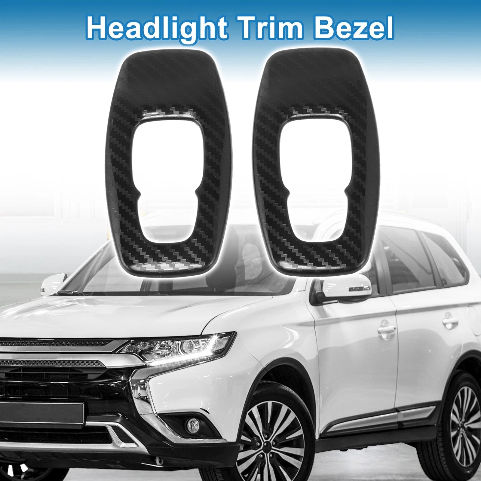 2 Pcs Rear Headlight Trim Bezel Replacement for Mitsubishi Outlander (2022–2024)