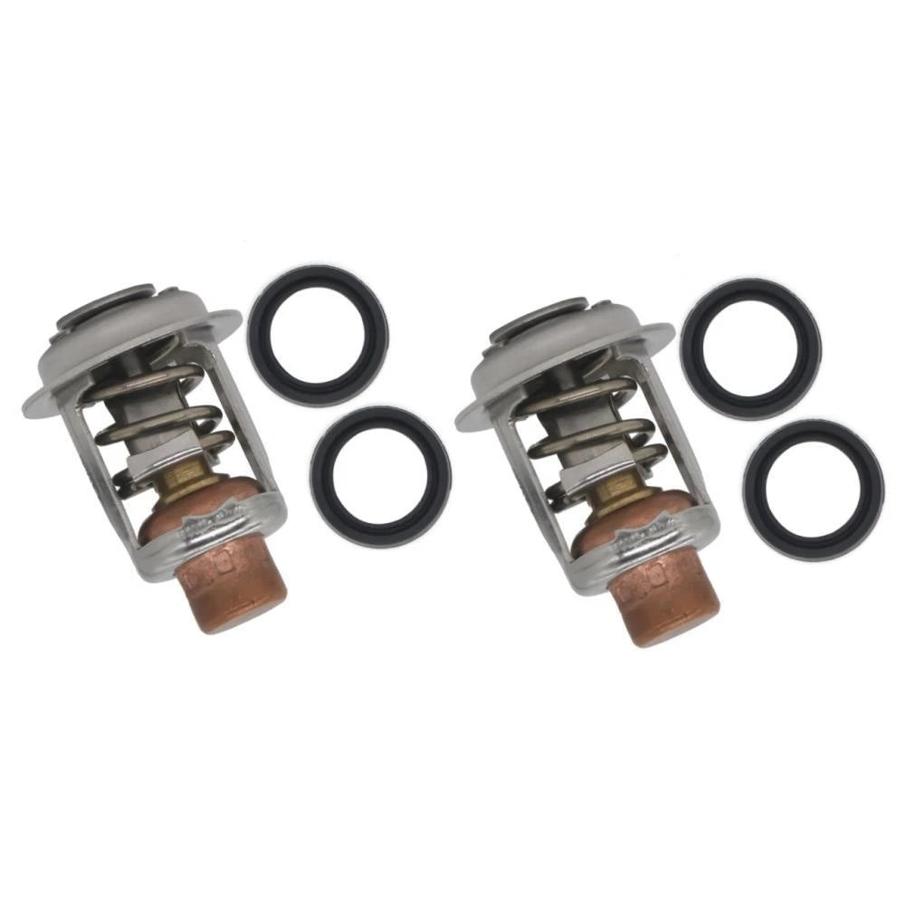 2PCS 5005440 8330720 777260 Thermostat 143F Johnson Evinrude 5-235 HP Compatible
