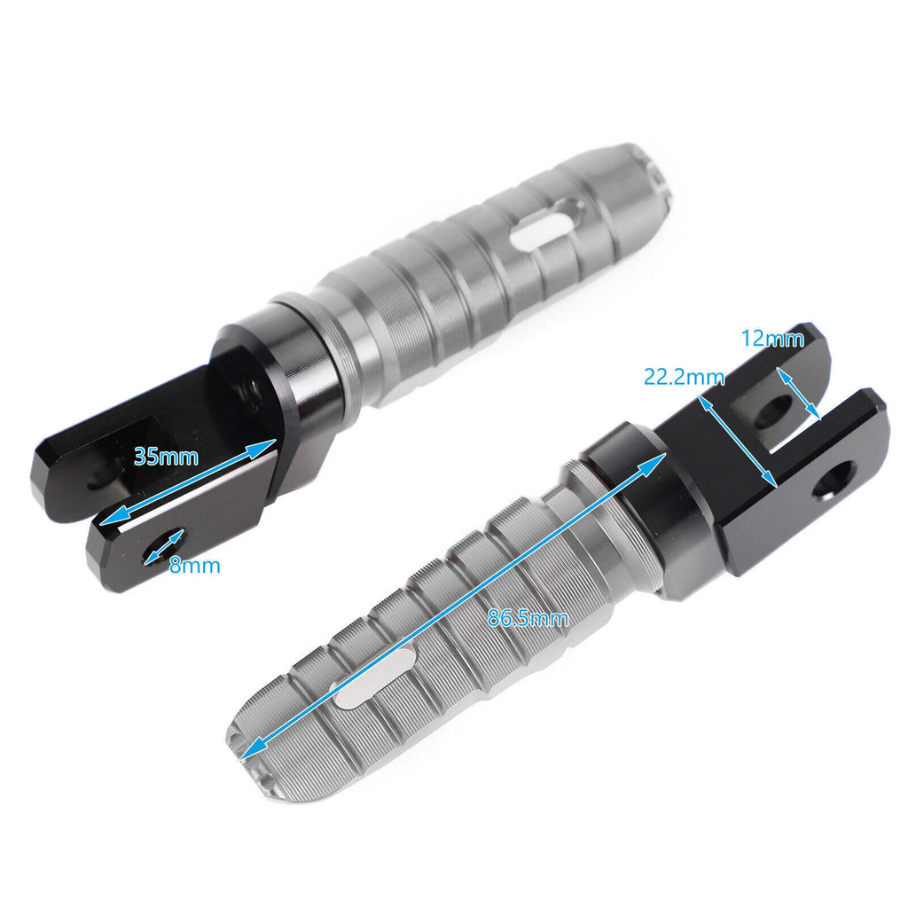 Front Footrests Foot Pegs for Street Triple 765/Daytona 675 (2017–2023)