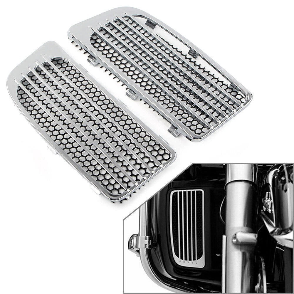 Lower Fairing Radiator Screen Guard Chrome Grills for Harley Road Glide (2014–2020)