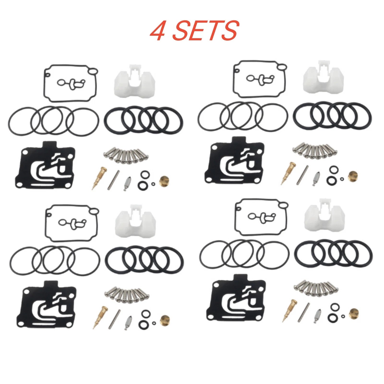 4X Carburetor Rebuild Kit for Yamaha F50-T50hp 4-Str (2001–2004) 62Y-W0093-11-00