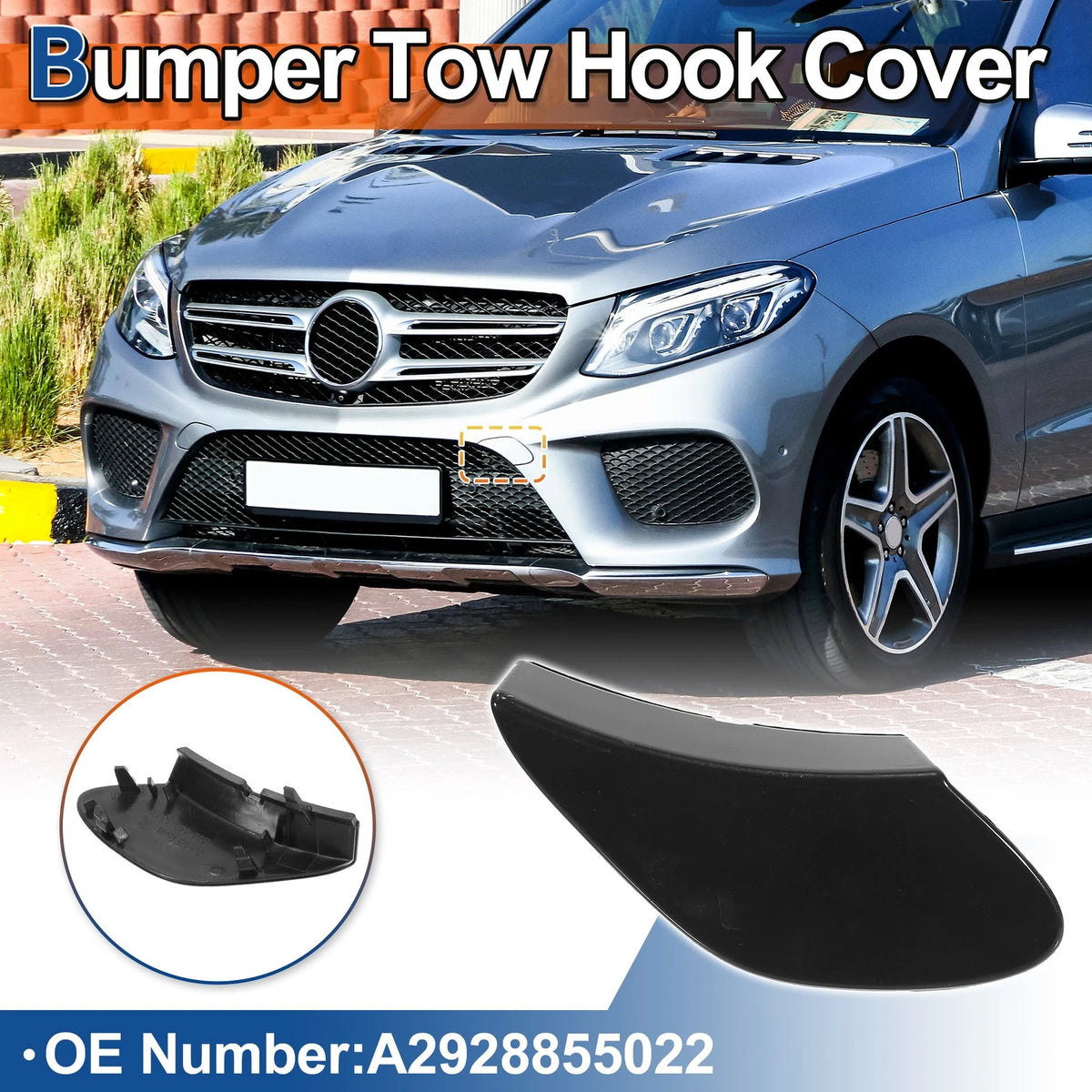 Front Tow Hook Cover Replacement for Mercedes-Benz GLE (2016–2023)