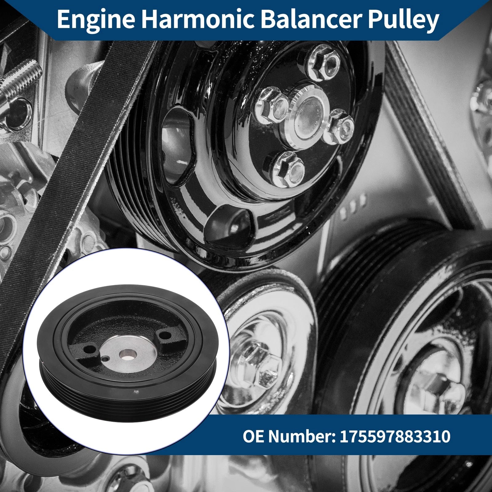 Engine Harmonic Balancer Crank Pulley Replacement for Kia Sportage (2008–2016)