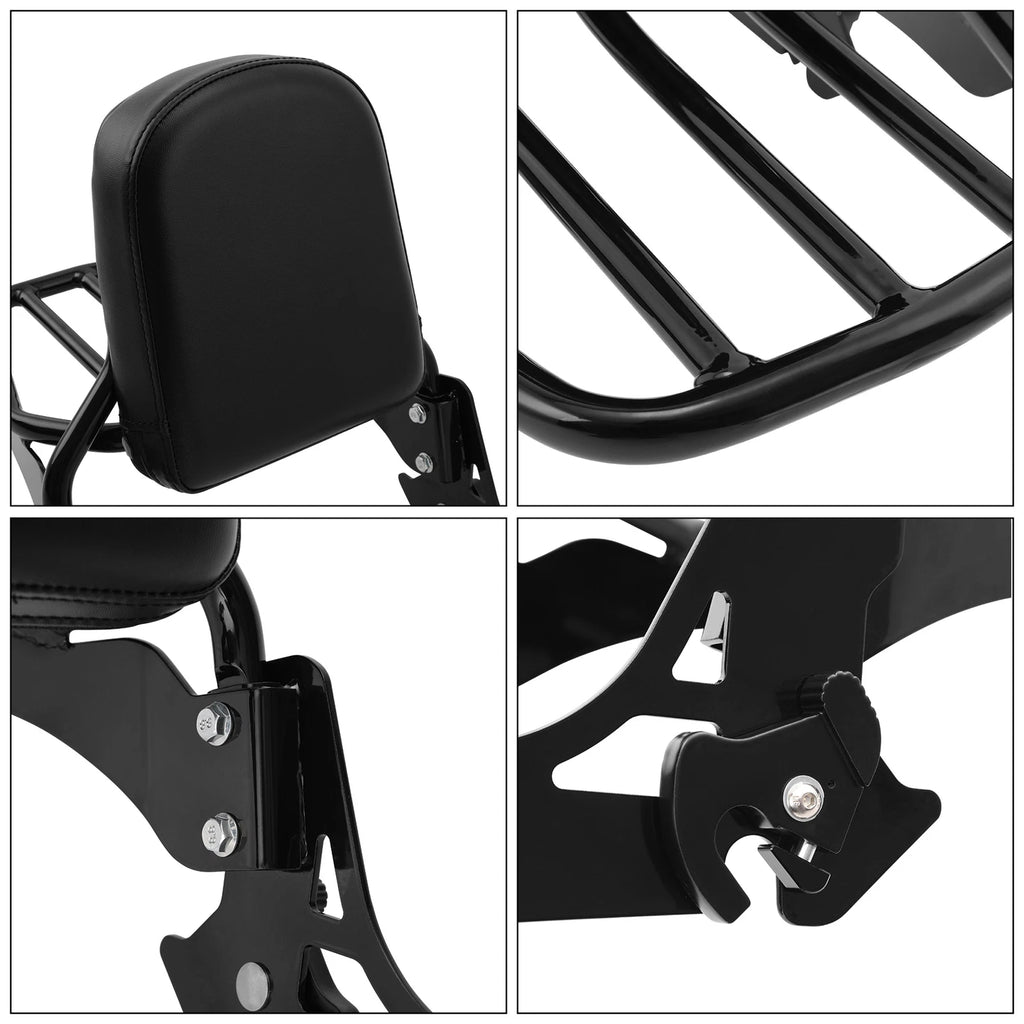 Sissy Bar Backrest Luggage Rack for Harley Dyna Low Rider (2006–2009, 2014–2017)
