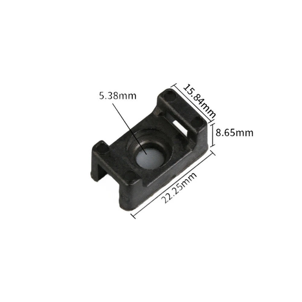 100PCS Cable Zip Ties Base Mount with Screw Fixing for Cable Management