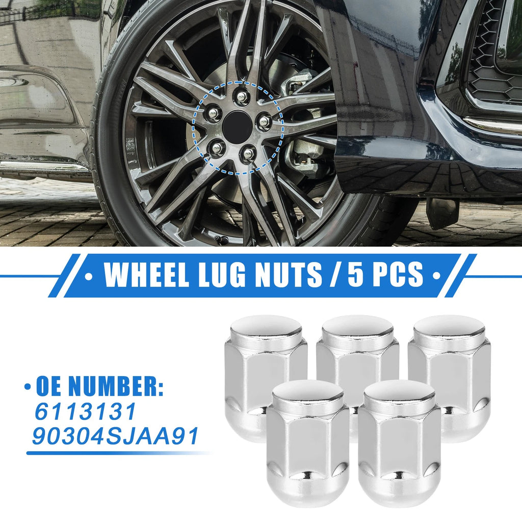 Wheel Lug Nuts Set 5 Pcs M14x1.5 Replacement for Honda Civic (2017–2021)