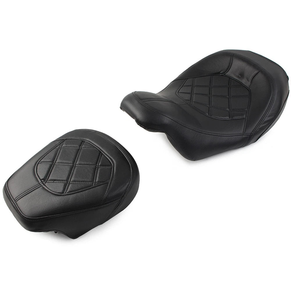 Suture Driver Passenger Seat for Harley Touring Road Glide (2009–2022) Black