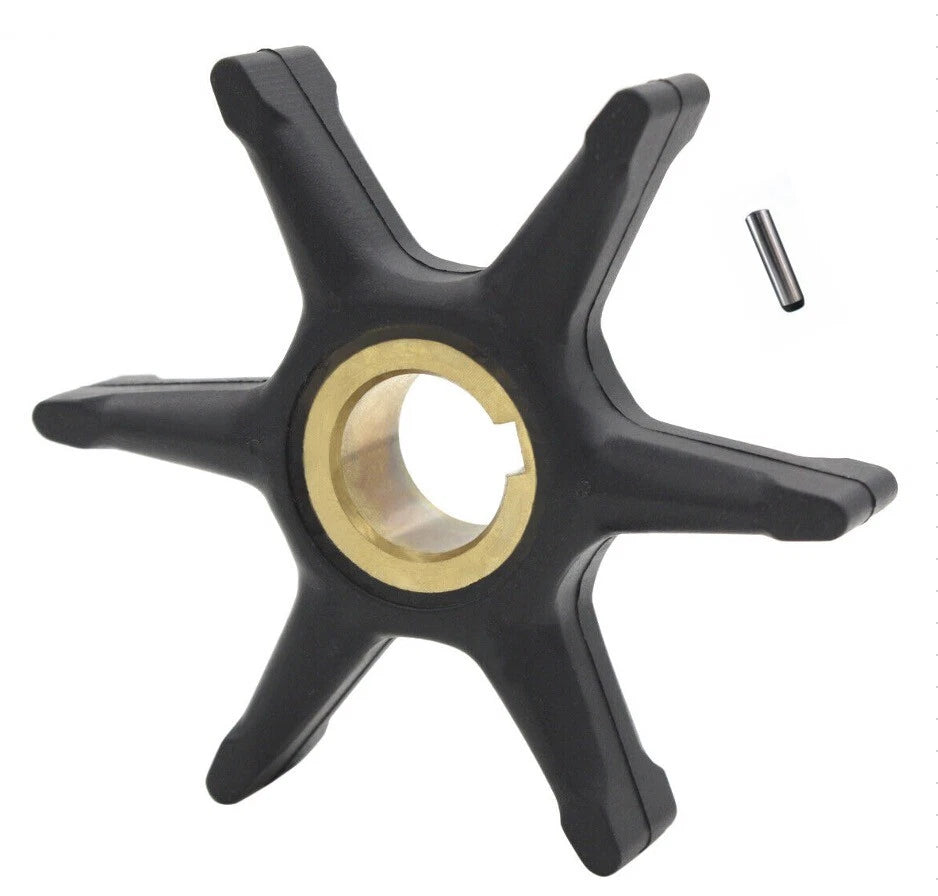 Water Pump Impeller with Key for Johnson Evinrude OMC 9hp 9.5hp 10hp (1970–1990)