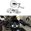 Chrome Round Handlebar End Mirrors for Honda Grom125 (2014–2020)