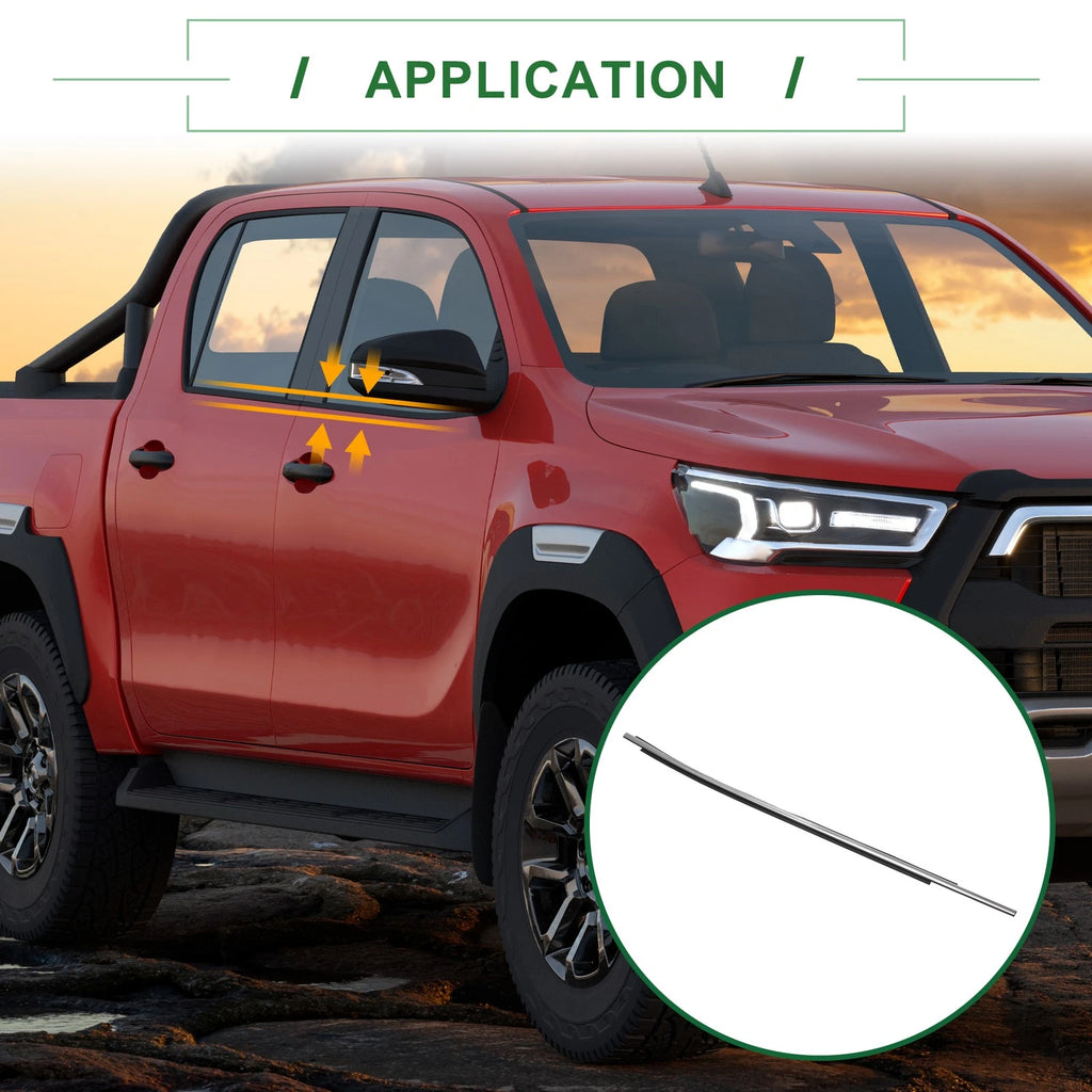 1pc Front Left Weatherstrip Window Seal Replacement for Toyota Hilux (2015–2024)