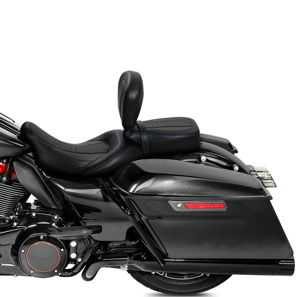 Low-Profile Seats & Backrest for Harley Touring (2009–2023)