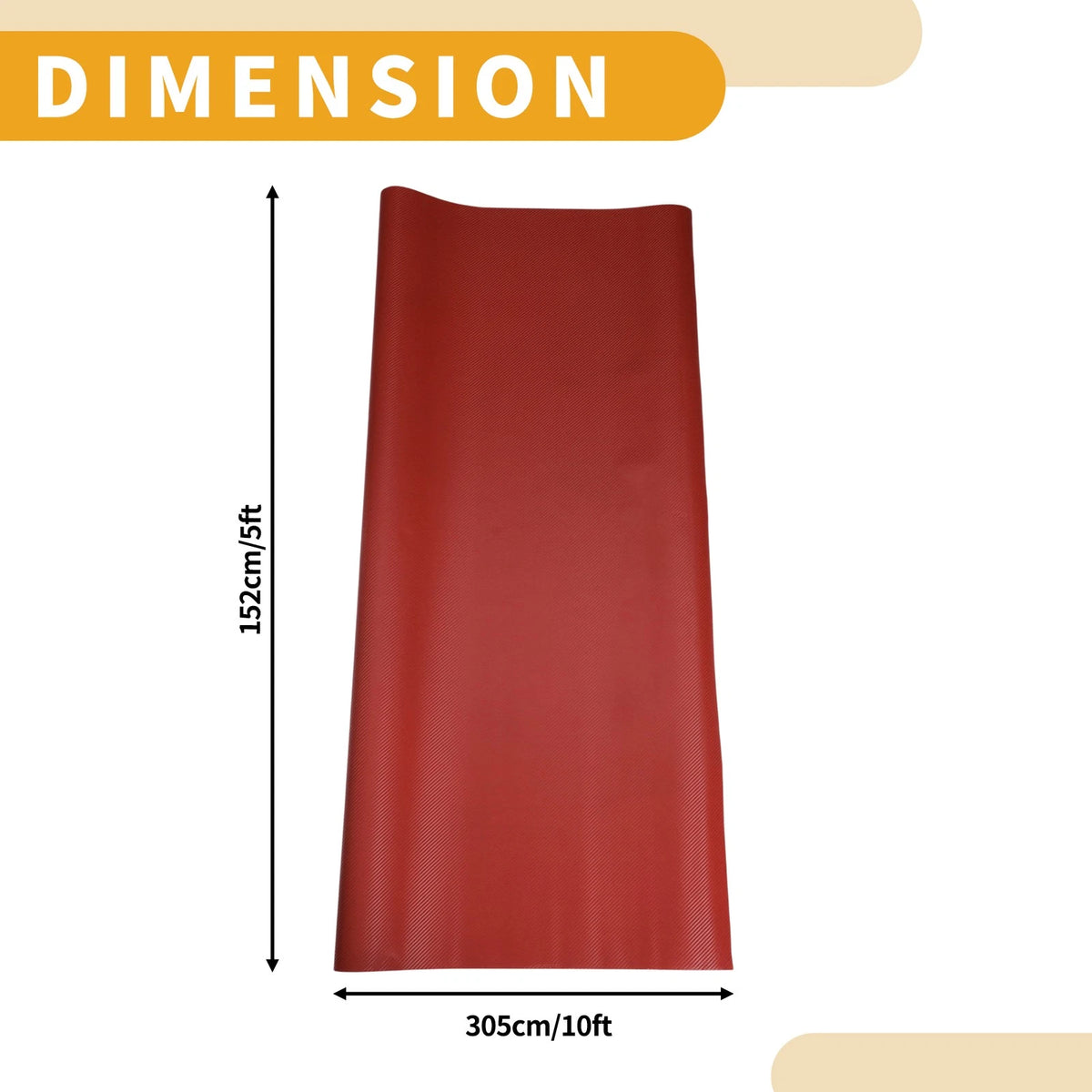 3D Carbon Fiber Car Wrap Film for Universal (10ft x 5ft)