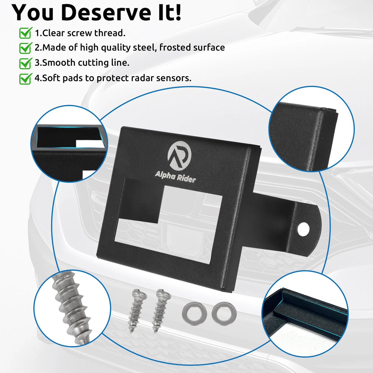 Theft Radar Sensor Protector Cover Kit for Honda CRV (2017–2022)