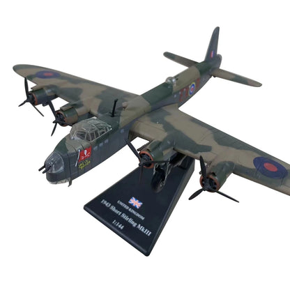 1/144 Diecast Alloy WWII Short Sterling MK.III Bomber Model Display