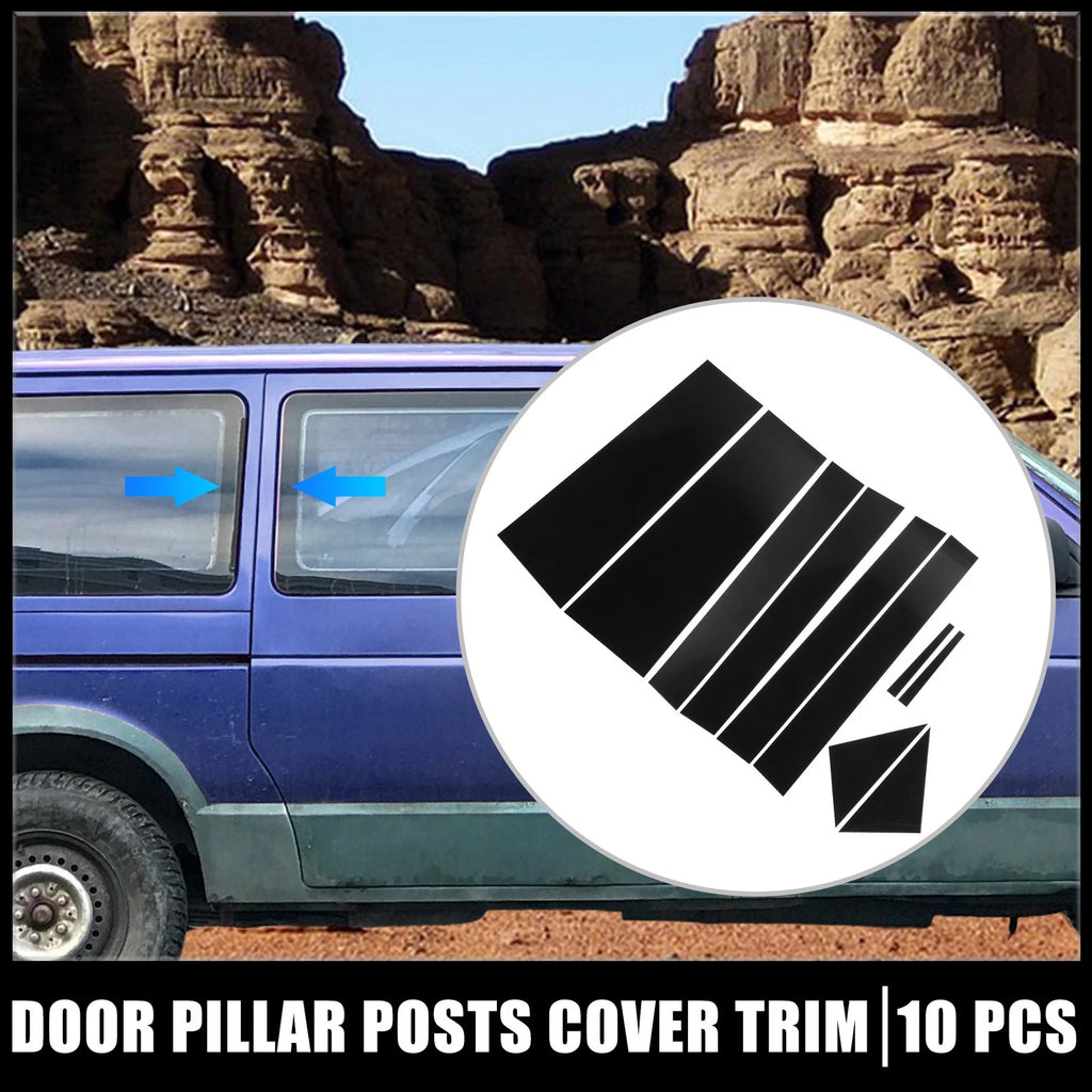 10 Pcs Door Cover Panel Pillar Posts Stickers for Dodge Grand Caravan (2008–2020)