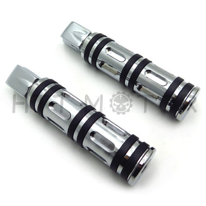 Chrome Edge Cut Footpegs for Kawasaki Vulcan 1500 Classic/Drifter (1996–2009)