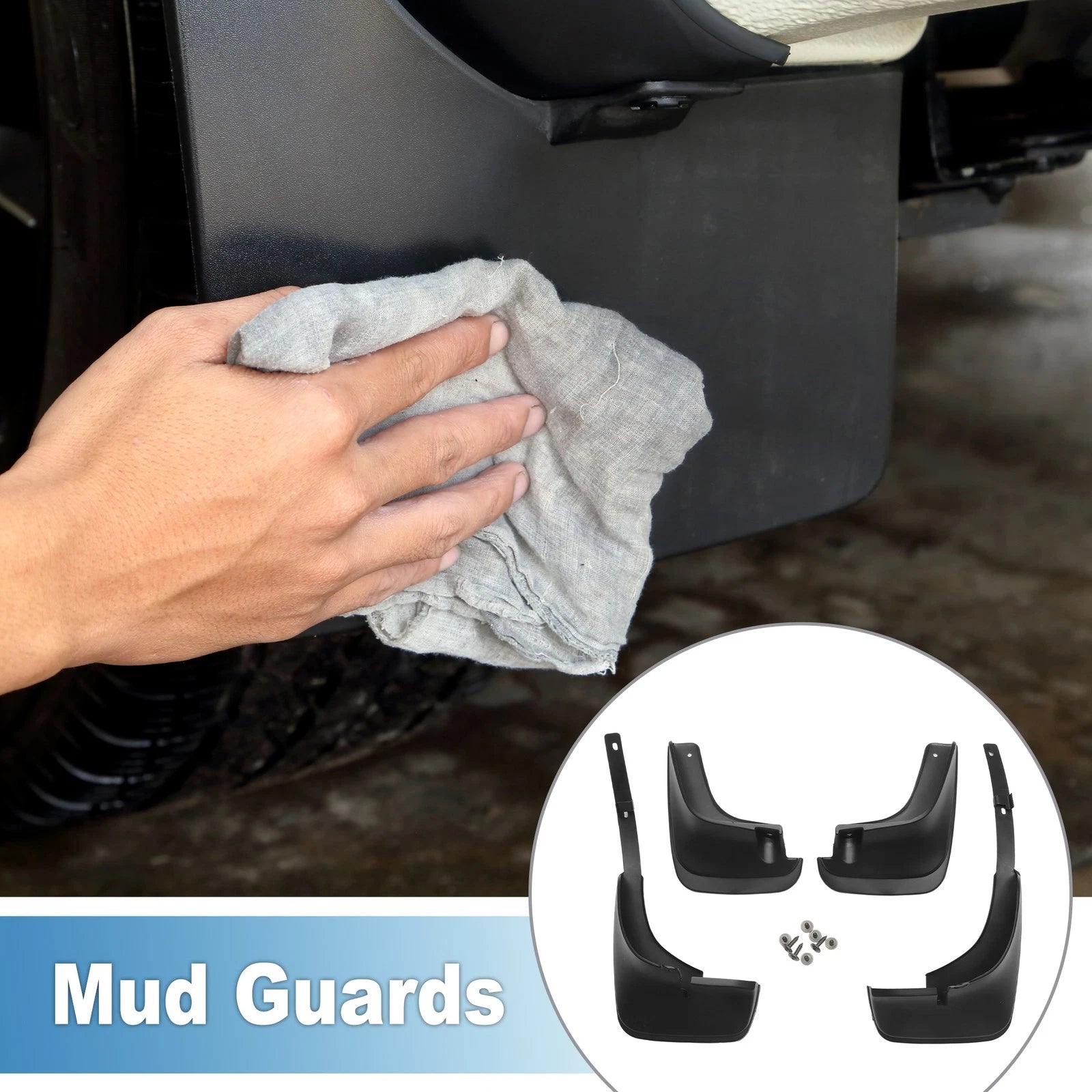 Mud Flaps Splash Guards Replacement for Toyota Corolla Sedan (1998–2002)