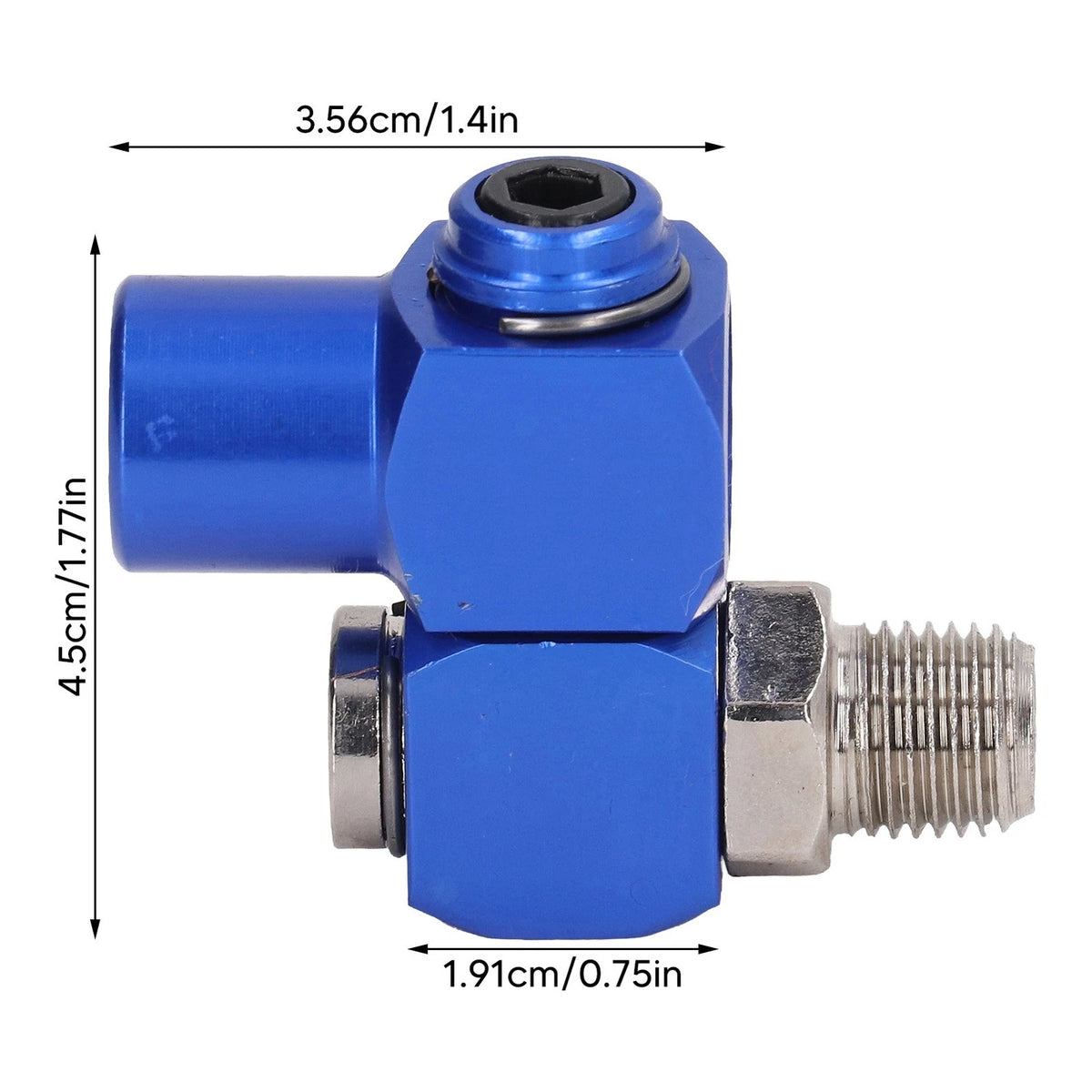1/4" NPT 360 Degree Swivel Air Hose Connector Pressure Adapter