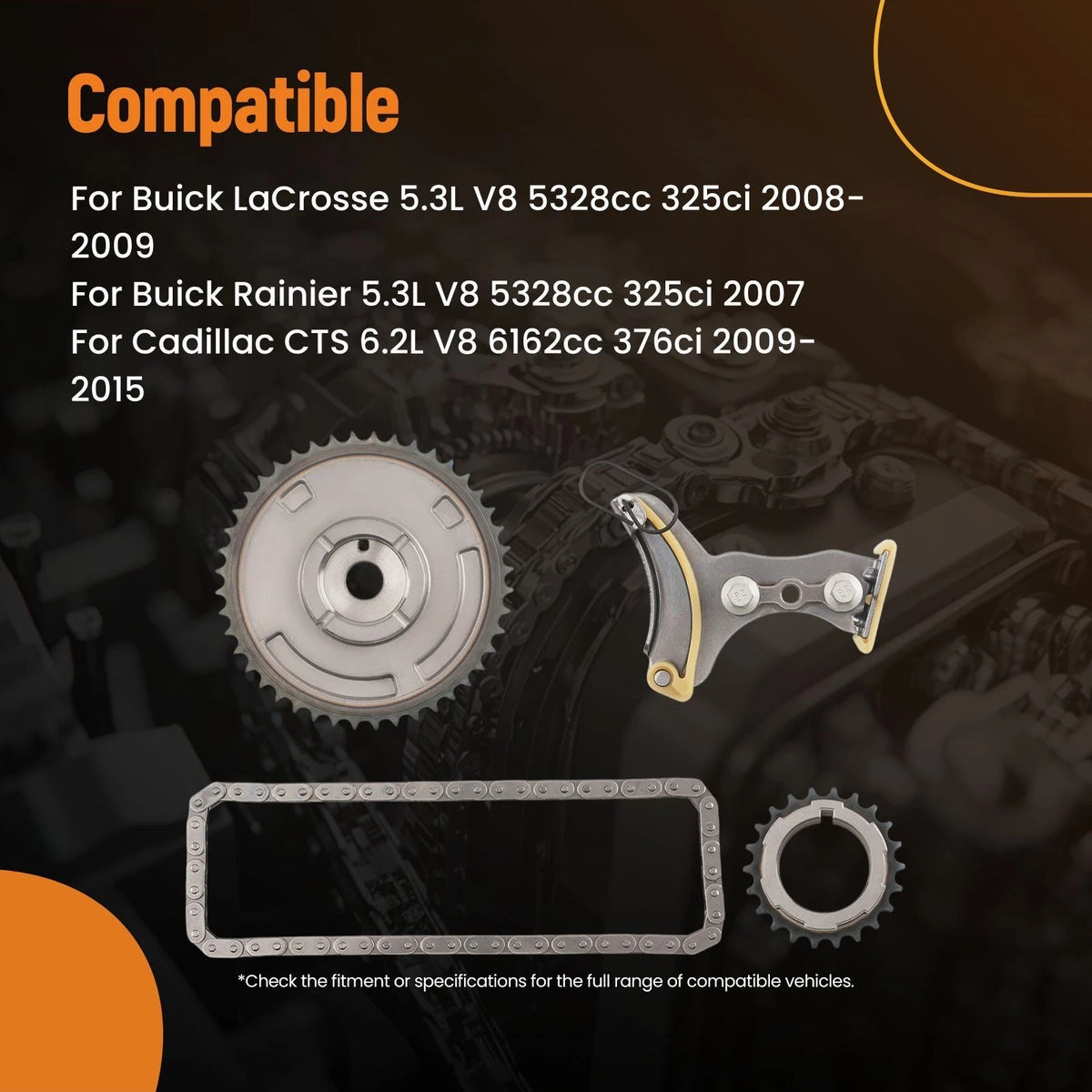 Engine Timing Chain Kit for Buick Rainier 5.3L V8 (2007) 12591689