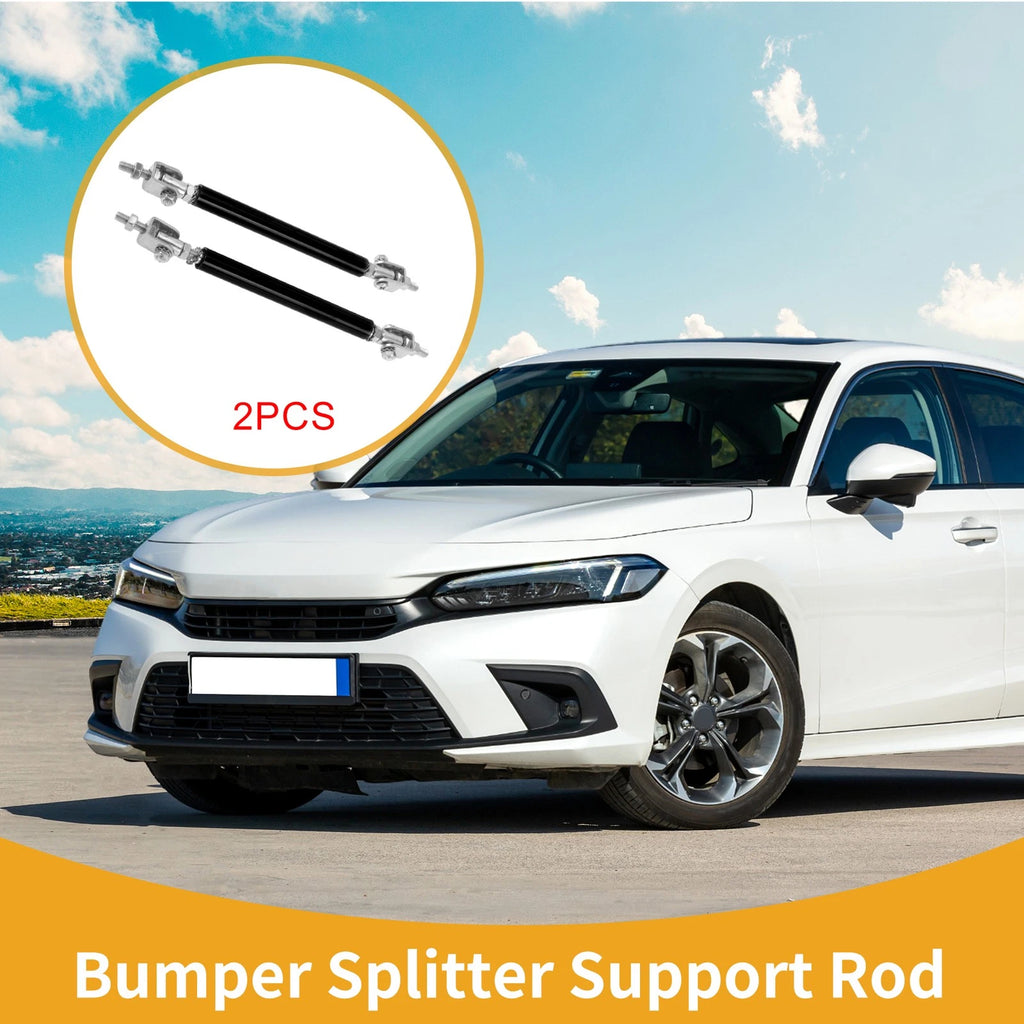 2X Adjustable Front Bumper Lip Splitter Strut Rod Tie for Universal Vehicles