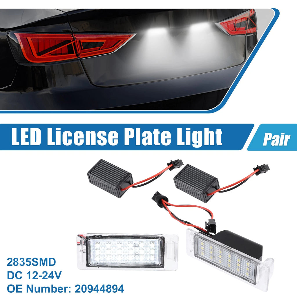 License Plate Light Assembly LED Pair for Chevrolet (2005–2015)