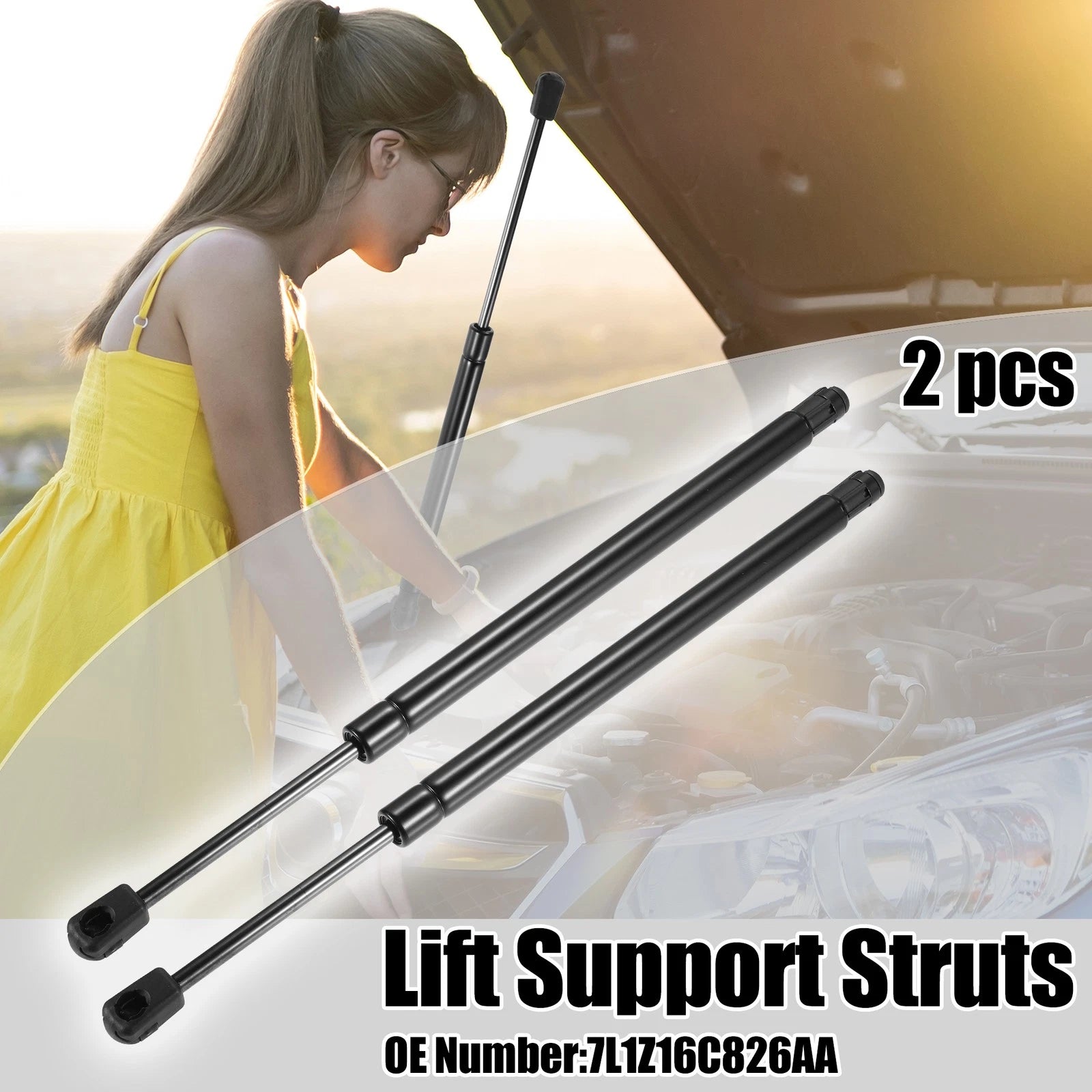 2pcs Front Hood Lift Support Gas Struts for Ford Expedition (2015–2017)