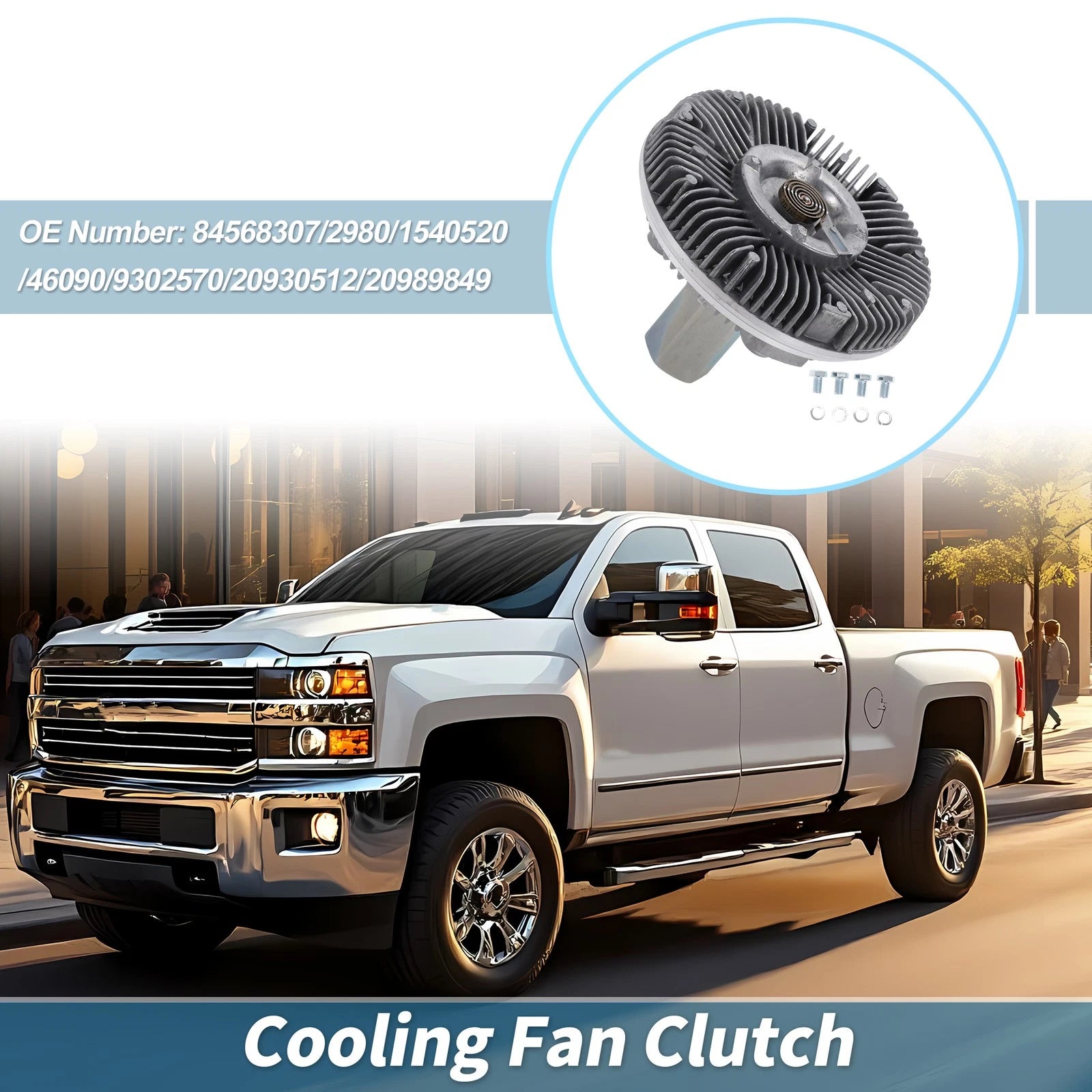 Engine Cooling Fan Clutch for Chevrolet Silverado 1500 V8 6.0L (2011–2013)