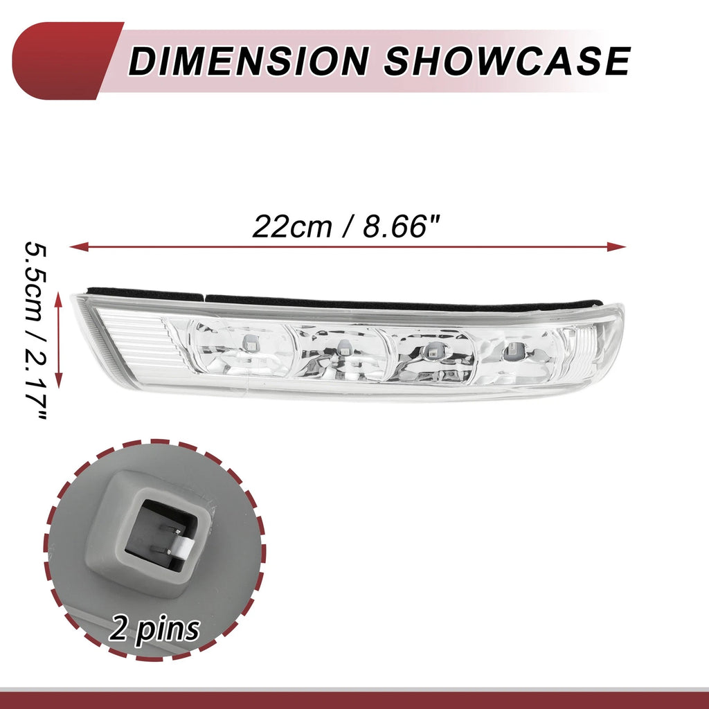 Mirror Turn Signal Light Replacement for Hyundai Santa Fe (2019–2024) Left