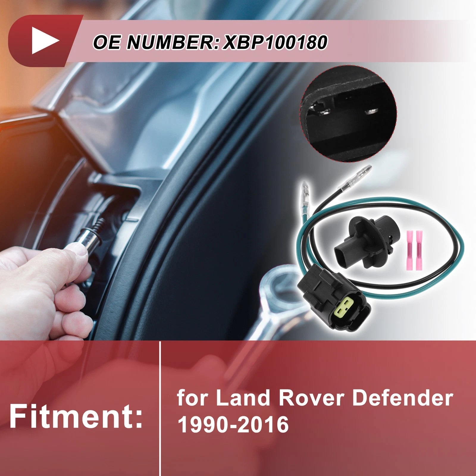 Rear Indicator Light Socket Wiring for Land Rover Defender (1990–2016) No.XBP100180