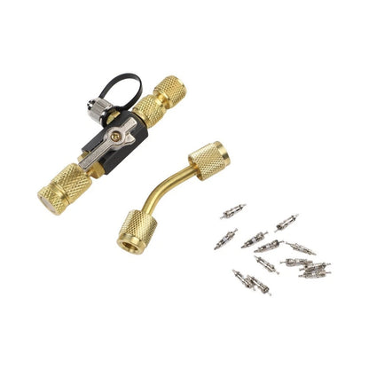 Valve Core Removal Tool with Adjustable Grip and Magnetic Cap for HVAC Use
